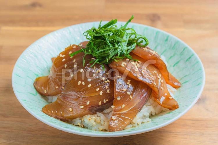 はまちの漬け丼 はまちの漬け丼,漬け丼,はまちの写真素材