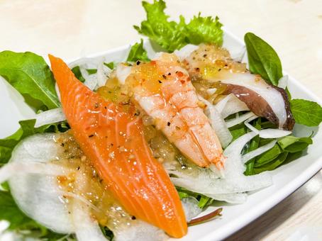 Photo, sashimi, carpaccio, salmon, 