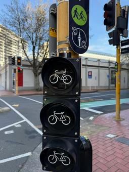 NZ_AUCKLAND オークランド,信号,ニュージーランドの写真素材