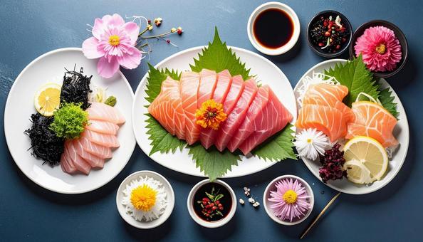 刺身の盛り合わせ 刺身の盛り合わせの写真