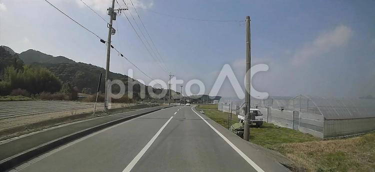 農地-篠栗町  農地,道路,車道の写真素材
