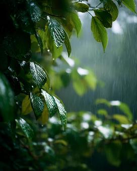 雨音が響く深緑の世界 雨音が響く深緑の世界の写真