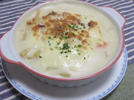 グラタン グラタン,メニュー,熱々の写真素材