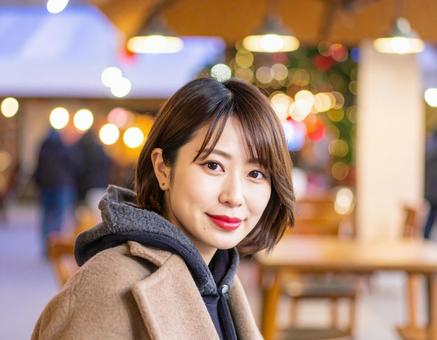 秋冬ファッション女性ポートレート 秋冬ファッション女性ポートレートの写真