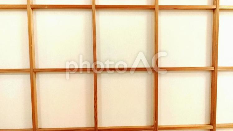 障子　白　木枠　和紙 障子,白,和紙の写真素材