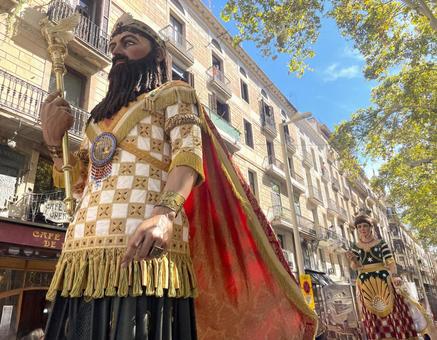 ラ・メルセの巨大人形（バルセロナ） バルセロナ,スペイン,カタルーニャの写真素材