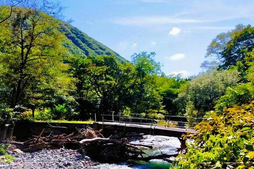 山間部の川8 山間部の川8 河川,川岸,大雨の写真素材