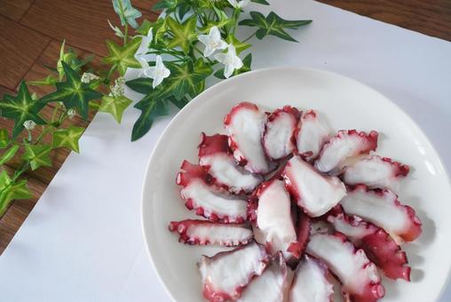 Photo, octopus, sashimi, eating raw, 