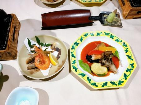 ディナー2019_11_29_3 ディナー,海鮮,きのこの写真素材