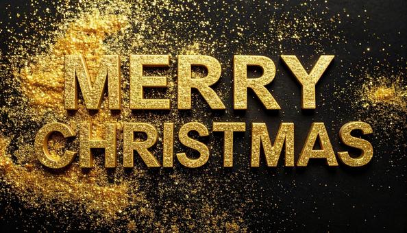 MerryChristmas 文字 金 MerryChristmas 文字 金の写真