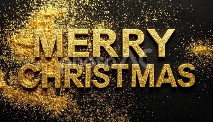 MerryChristmas　文字　金 merrychristmas,金,文字の写真素材
