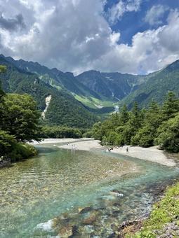 上高地 穂高岳 上高地 穂高岳の写真