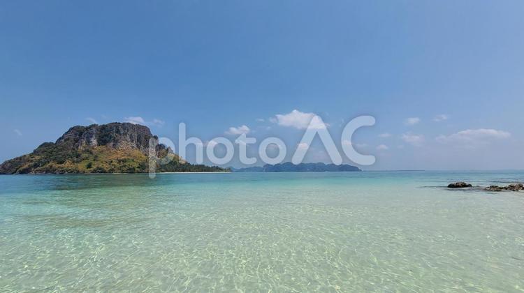 一面美しい海 南国,海,ビーチの写真素材