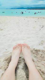 海と足 海と足の写真