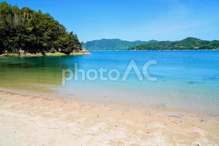 瀬戸内海の見近島の海岸 瀬戸内海,しまなみ海道,海の写真素材