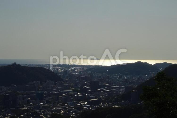 夕刻の風景 日暮れ,暁,風景の写真素材