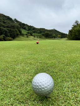 ゴルフ場のティーマーカー ティーマーカー,マーカー,シルバーの写真素材