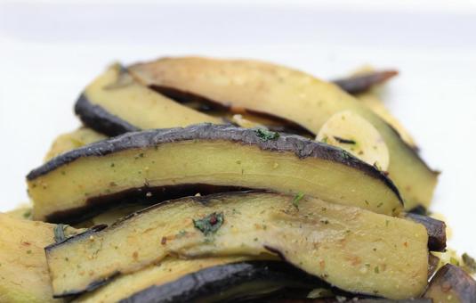 茄子焼き 茄子焼き 茄子,長茄子,庄屋長茄子の写真素材