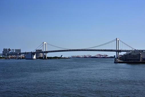 東京港風景~レインボーブリッジ~ 東京港風景~レインボーブリッジ~ レインボーブリッジ,橋,東京港連絡橋の写真素材