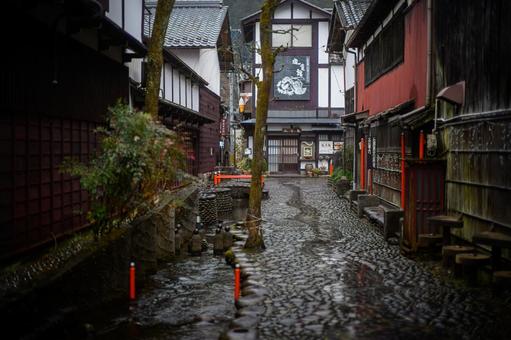 やなかの水こみち やなかの水こみち やなかの水こみち,郡上市,道の写真素材