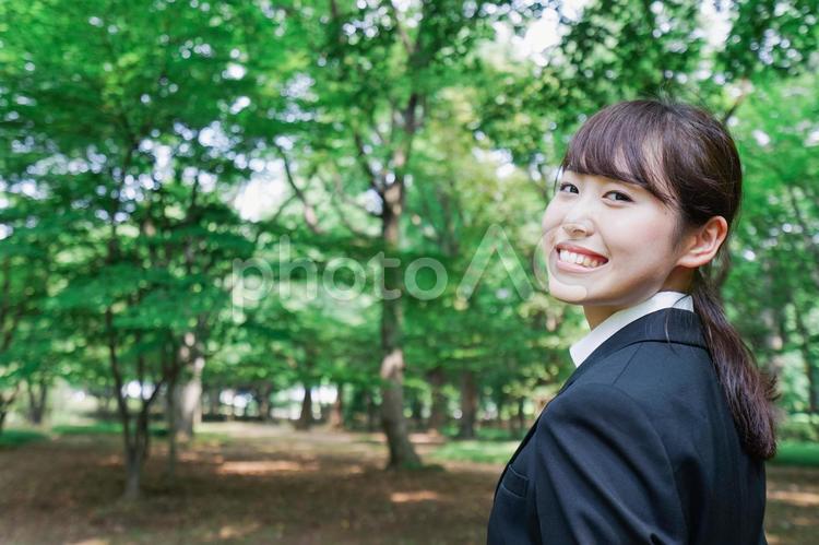 スーツを着て笑うビジネスウーマン 上,就活生,未来の写真素材