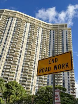 ハワイの大きな建物 ハワイ,アメリカ,ホノルル州の写真素材