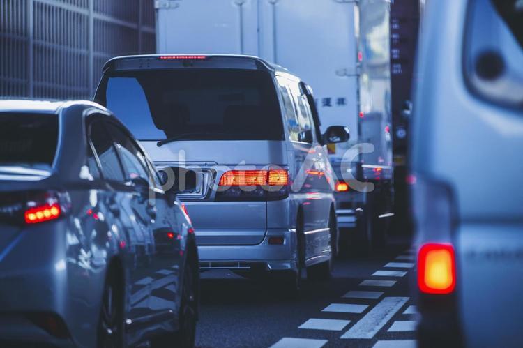 車のブレーキランプ 交通,車,ブレーキランプの写真素材