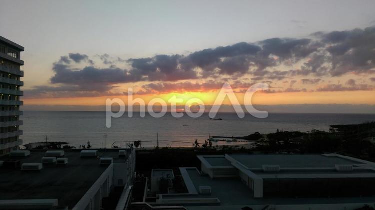 夕暮れ 海,風景,夕暮れの写真素材