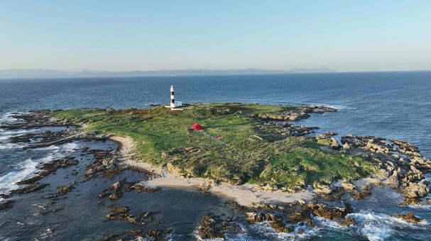 弁天島 弁天島 津軽海峡,大間,北の海の写真素材
