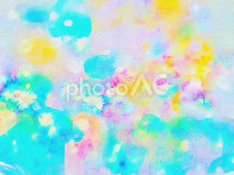 夢の中の花畑 水彩画,水彩,染色の写真素材