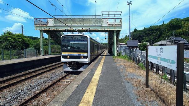 JR総武本線 日向駅 千葉県山武市 日向駅,総武線,jrの写真素材