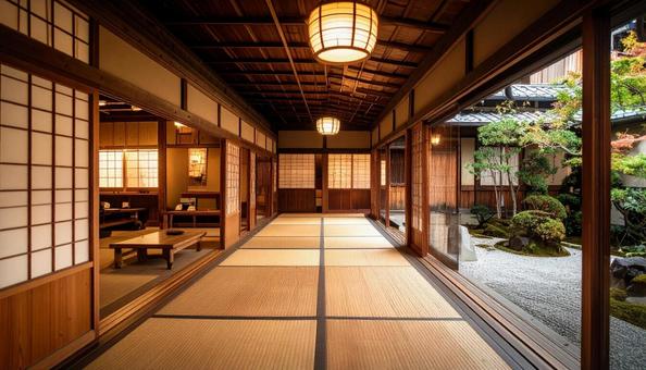 日本風の古民家 日本風の古民家の写真
