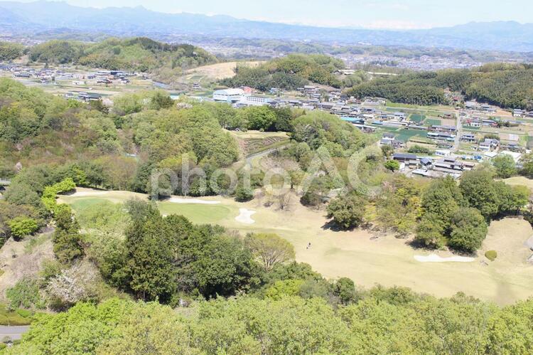 田舎風景 いやし,山,快晴の写真素材