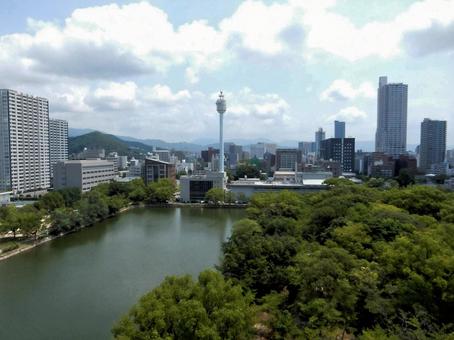 【風景写真】広島城からの眺め 【風景写真】広島城からの眺めの写真