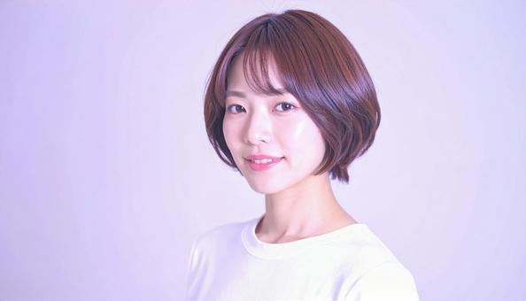 ヘアスタイルモデル：ワンレングスの写真