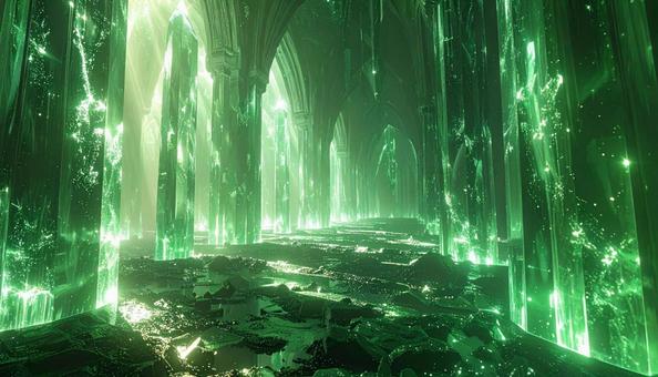 エメラルドの神殿回廊 エメラルドの神殿回廊の写真