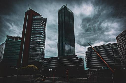 Photo, modern architecture, skyscraper, business district, 