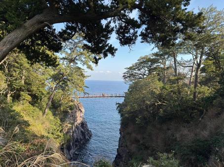 城ヶ崎海岸 つり橋 城ヶ崎海岸 つり橋の写真