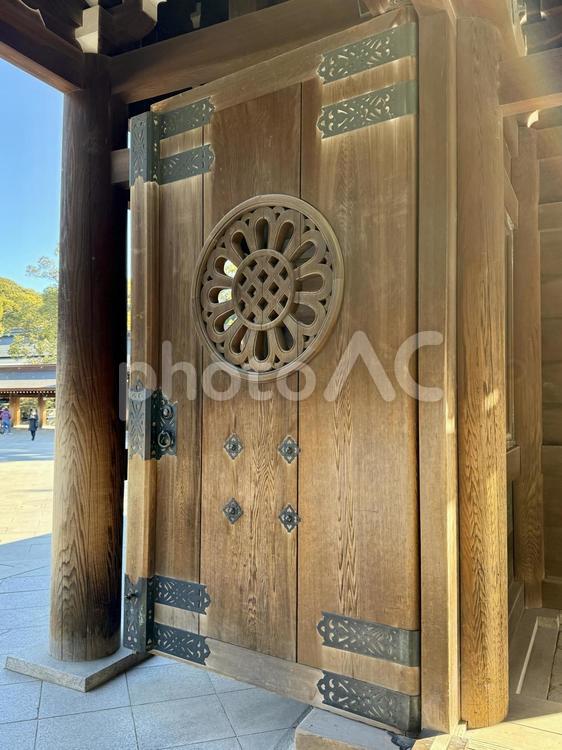 明治神宮　本殿　門の扉 参道,出入口,門の写真素材
