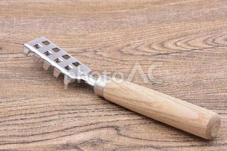 鱗とり木目バック キッチン用品,キッチン,木製の写真素材
