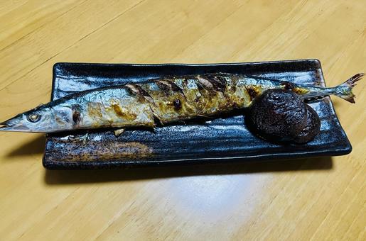 秋刀魚の塩焼き 秋刀魚の塩焼きの写真