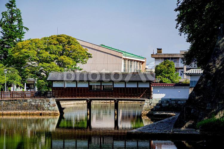 福井城　堀　 福井城,堀,石垣の写真素材