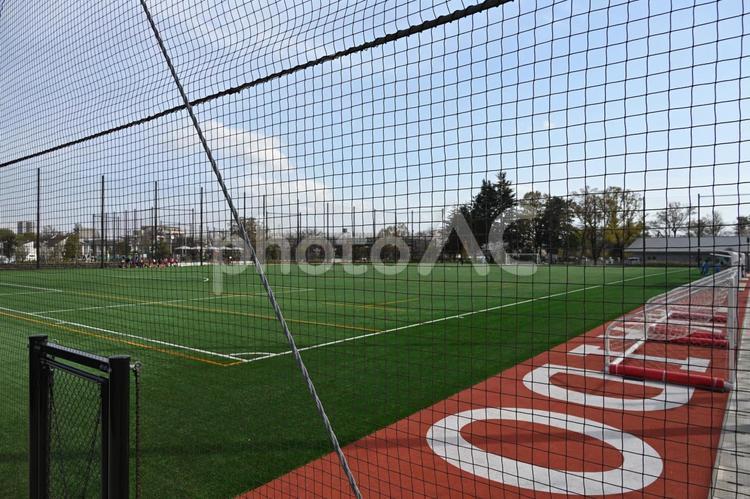 高井戸公園のサッカー場の風景 高井戸公園,サッカー場,グラウンドの写真素材