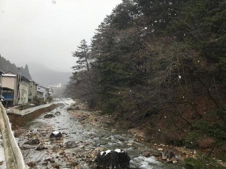 四万温泉 川 四万温泉 川 群馬,四万温泉,川の写真素材