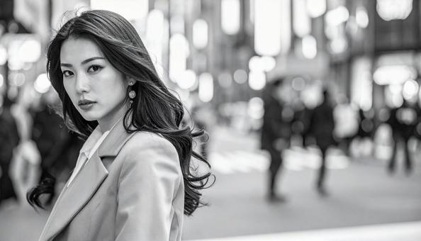 おしゃれでエレガントな日本人女性の写真