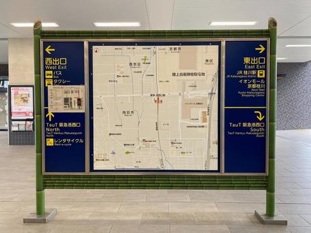 阪急電車・洛西口駅の駅周辺図 阪急電車・洛西口駅の駅周辺図の写真