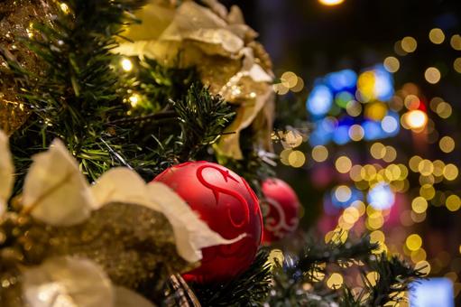 クリスマスの夜 クリスマス,イルミネーション,クリスマスツリーの写真素材