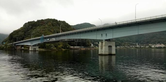 河口湖大橋 河口湖大橋 河口湖大橋,富士五湖,河口湖の写真素材