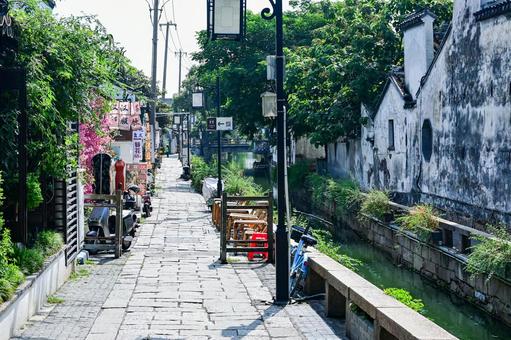 Photo, suzhou, pingjiang road, yangtze river (in china), 