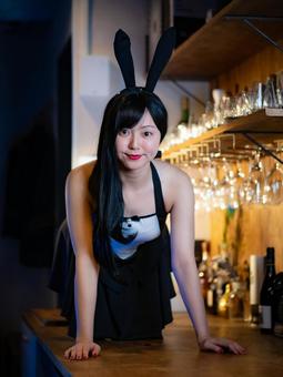 26:ロングヘアのバニーガール 26:ロングヘアのバニーガール バニーガール,コスプレ,ナイトワークの写真素材